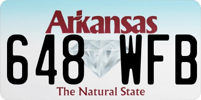 AR license plate 648WFB