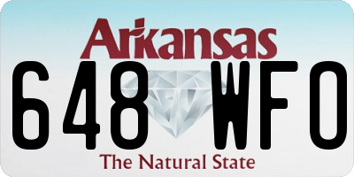 AR license plate 648WFO