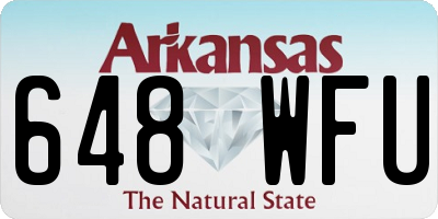 AR license plate 648WFU