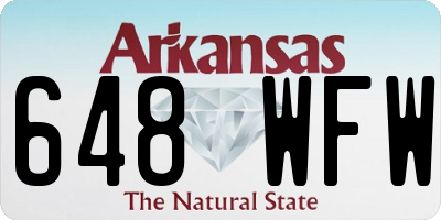 AR license plate 648WFW