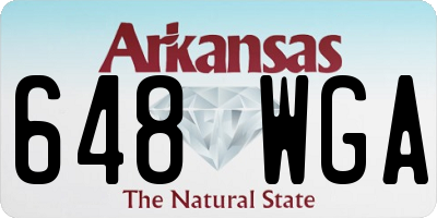 AR license plate 648WGA