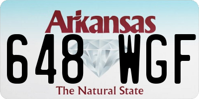 AR license plate 648WGF