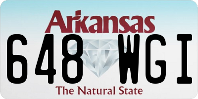 AR license plate 648WGI