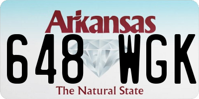 AR license plate 648WGK