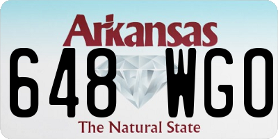 AR license plate 648WGO