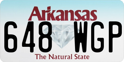 AR license plate 648WGP