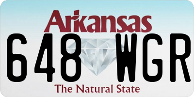 AR license plate 648WGR