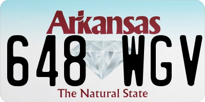 AR license plate 648WGV