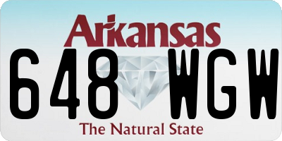 AR license plate 648WGW