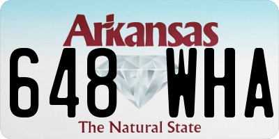 AR license plate 648WHA