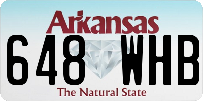 AR license plate 648WHB