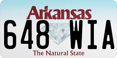 AR license plate 648WIA
