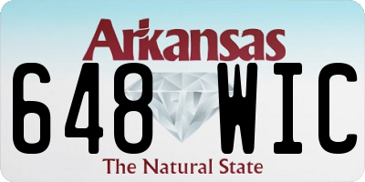 AR license plate 648WIC