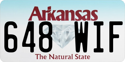 AR license plate 648WIF