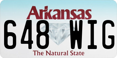 AR license plate 648WIG