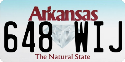 AR license plate 648WIJ
