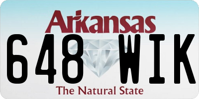 AR license plate 648WIK