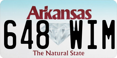 AR license plate 648WIM