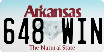 AR license plate 648WIN