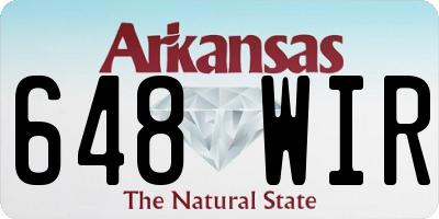 AR license plate 648WIR