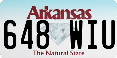 AR license plate 648WIU