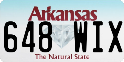 AR license plate 648WIX