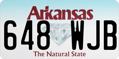 AR license plate 648WJB