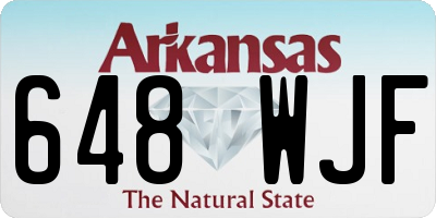 AR license plate 648WJF