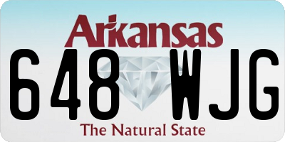 AR license plate 648WJG