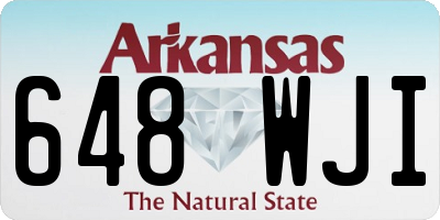 AR license plate 648WJI