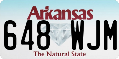 AR license plate 648WJM