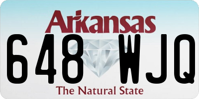 AR license plate 648WJQ