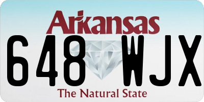AR license plate 648WJX