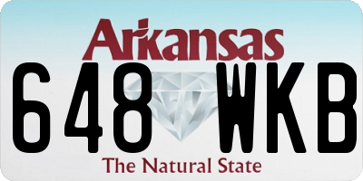 AR license plate 648WKB