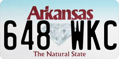 AR license plate 648WKC