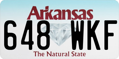 AR license plate 648WKF