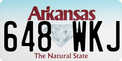 AR license plate 648WKJ