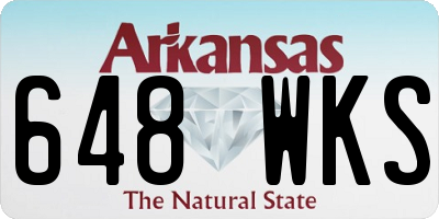 AR license plate 648WKS