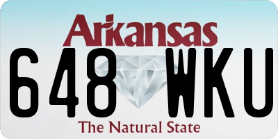 AR license plate 648WKU