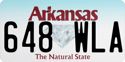 AR license plate 648WLA