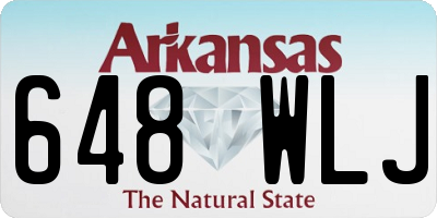 AR license plate 648WLJ