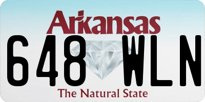 AR license plate 648WLN