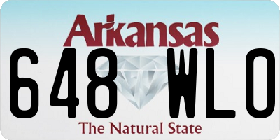 AR license plate 648WLO