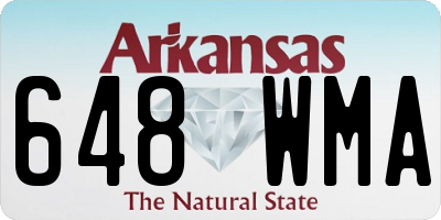 AR license plate 648WMA