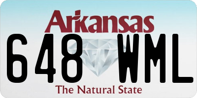 AR license plate 648WML