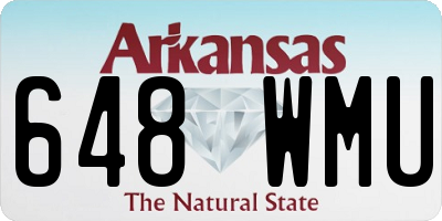 AR license plate 648WMU