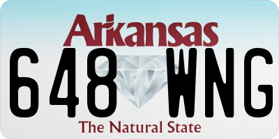 AR license plate 648WNG