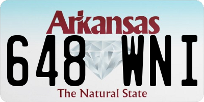 AR license plate 648WNI