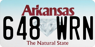 AR license plate 648WRN
