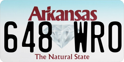 AR license plate 648WRO